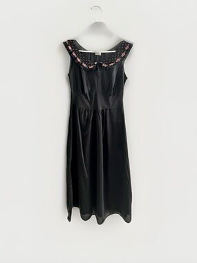 Vintage Black Nylon Tricot “Carol Bent” Nightgown From The 1950s
